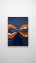 Alu-Dibond Wandpaneel Deep Indigo Wave